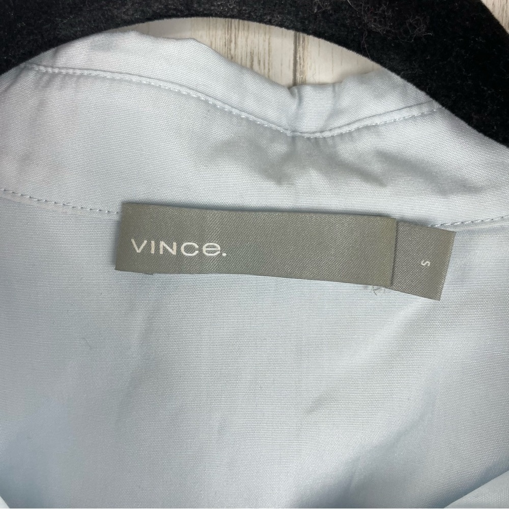 Vince blue collared tie waist button down Small - Picture 2 of 5